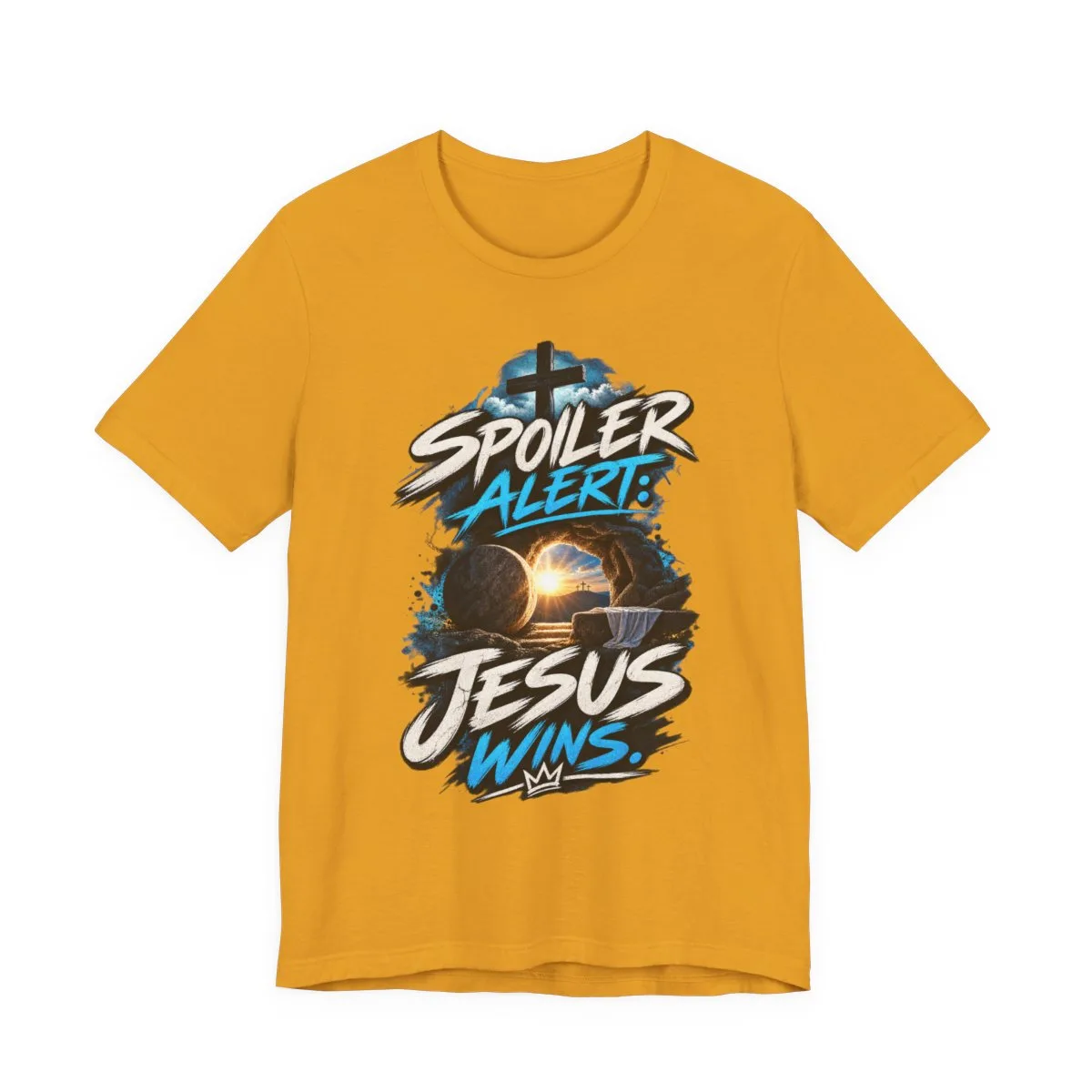 Spoiler Alert Jesus Wins Tee | Christian faith graphic t-shirt - other