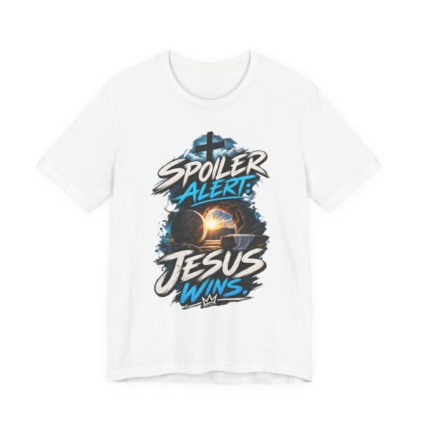 Spoiler Alert Jesus Wins Tee | Christian faith graphic t-shirt - other