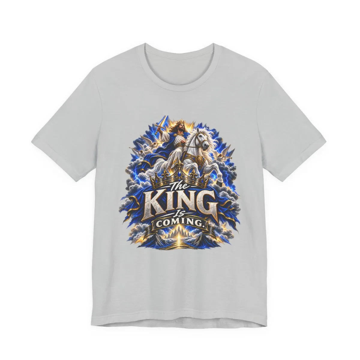 The King Is Coming T-Shirt | Jesus Rider Graphic Tee, Christian Faith Design - other