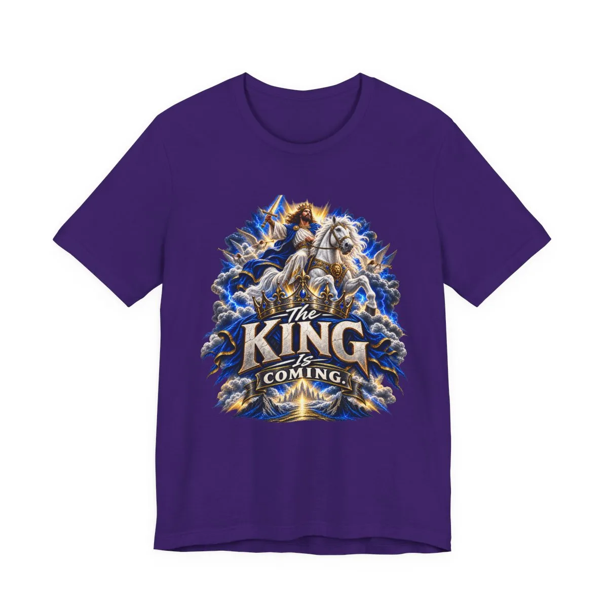 The King Is Coming T-Shirt | Jesus Rider Graphic Tee, Christian Faith Design - other