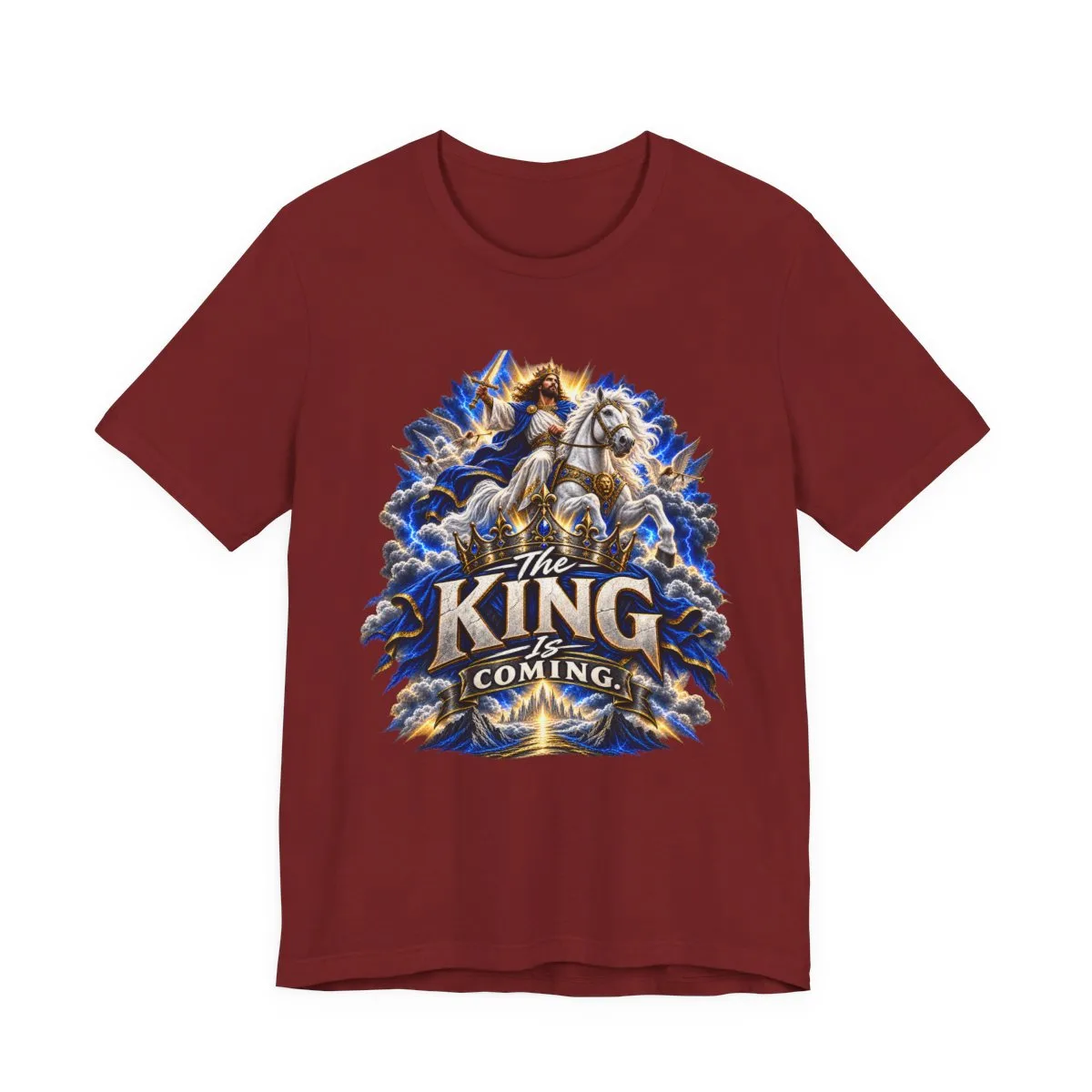 The King Is Coming T-Shirt | Jesus Rider Graphic Tee, Christian Faith Design - other