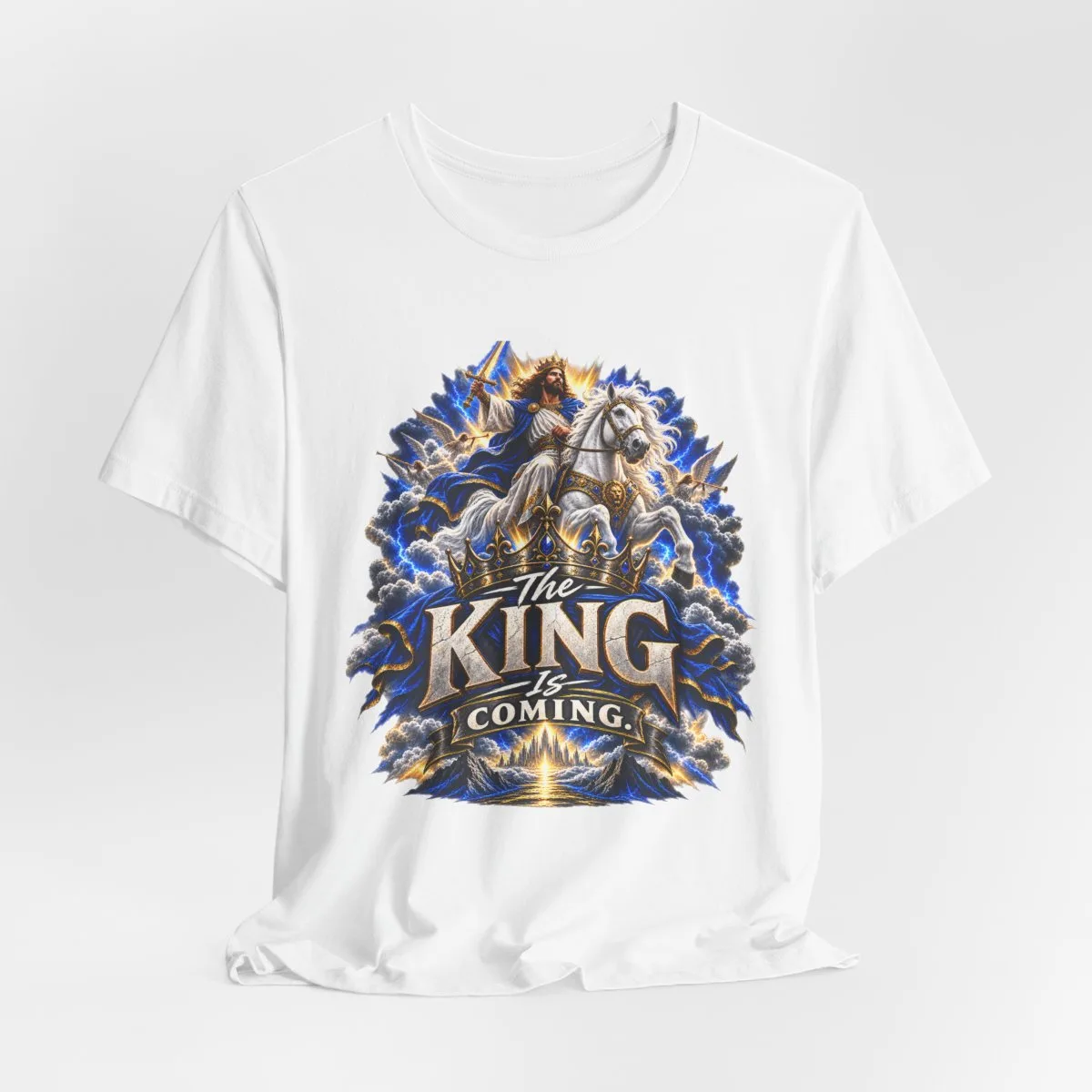 The King Is Coming T-Shirt | Jesus Rider Graphic Tee, Christian Faith Design - other
