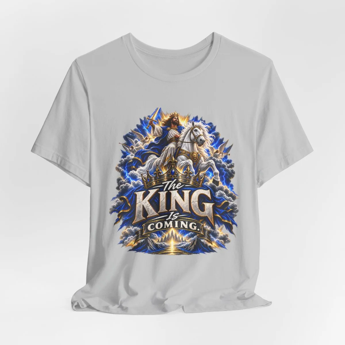 The King Is Coming T-Shirt | Jesus Rider Graphic Tee, Christian Faith Design - other