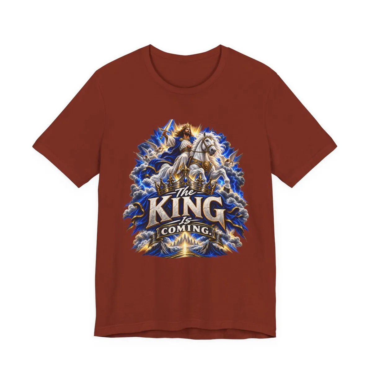 The King Is Coming T-Shirt | Jesus Rider Graphic Tee, Christian Faith Design - other