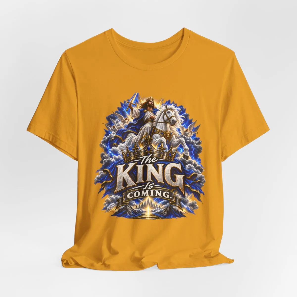 The King Is Coming T-Shirt | Jesus Rider Graphic Tee, Christian Faith Design - other