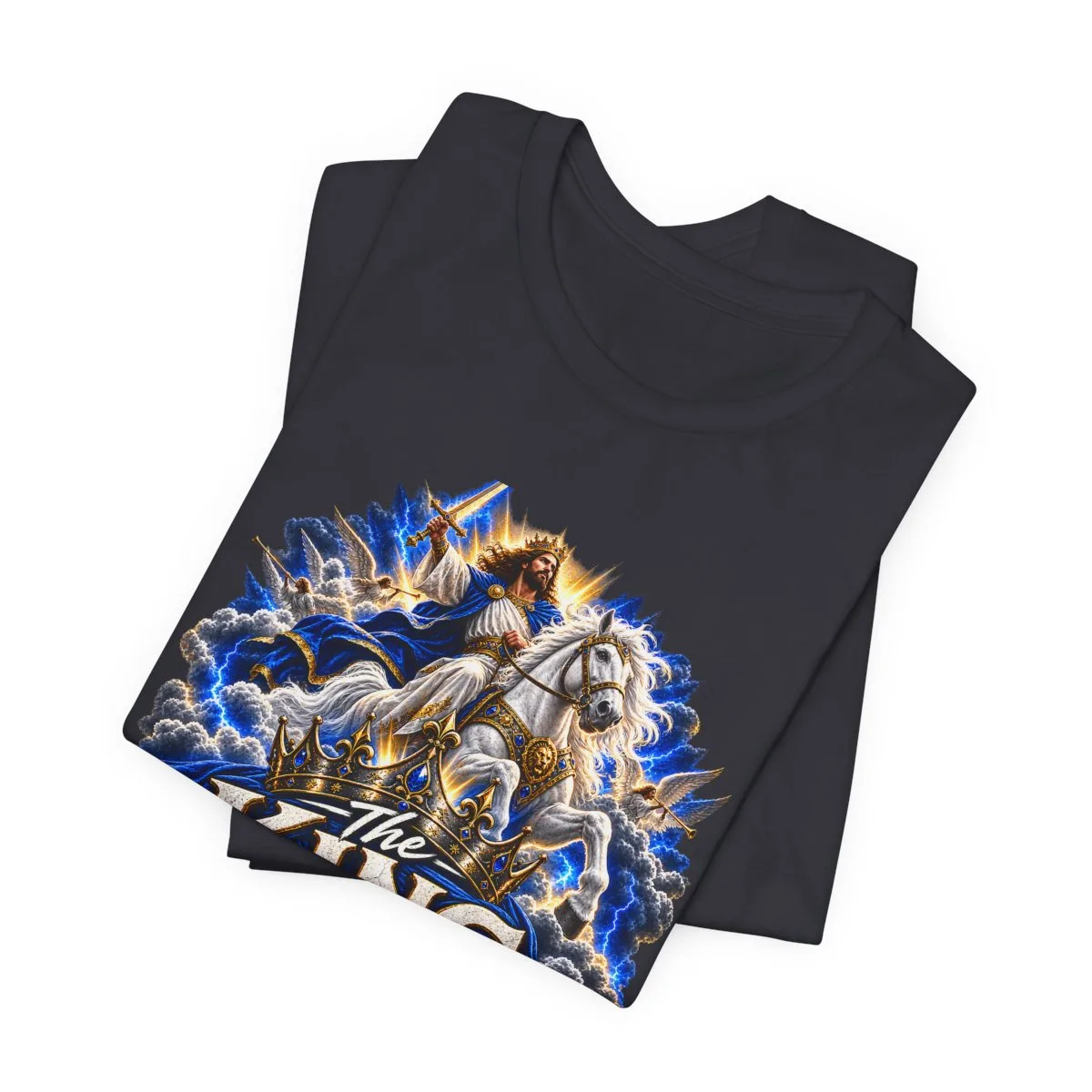 The King Is Coming T-Shirt | Jesus Rider Graphic Tee, Christian Faith Design - other