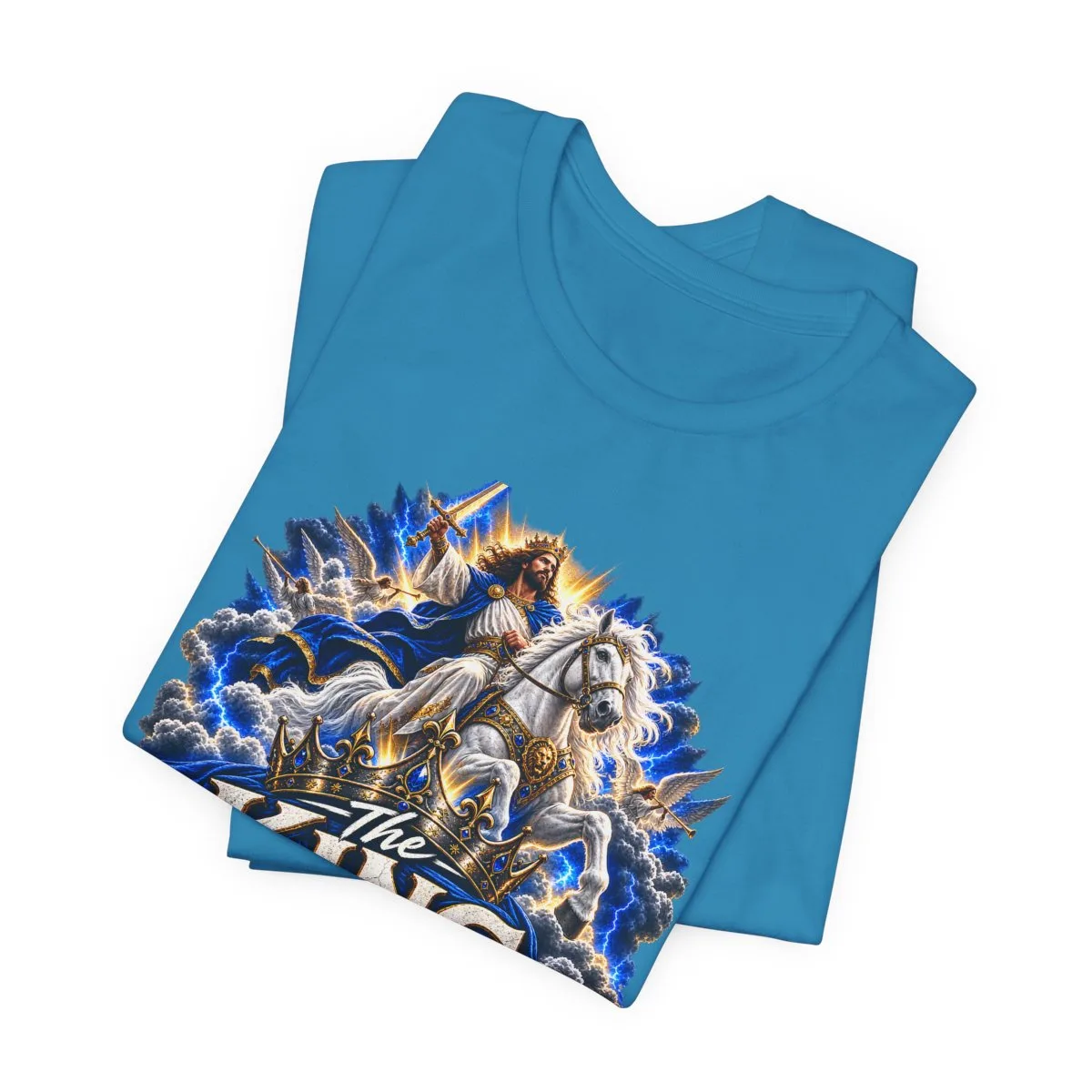 The King Is Coming T-Shirt | Jesus Rider Graphic Tee, Christian Faith Design - other