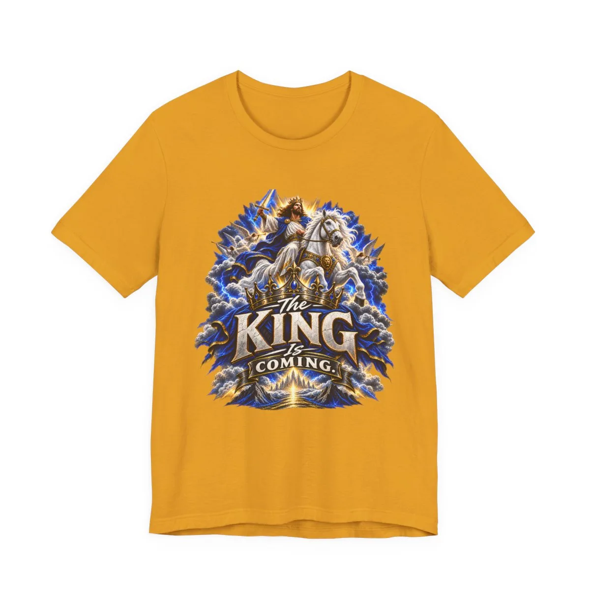 The King Is Coming T-Shirt | Jesus Rider Graphic Tee, Christian Faith Design - other