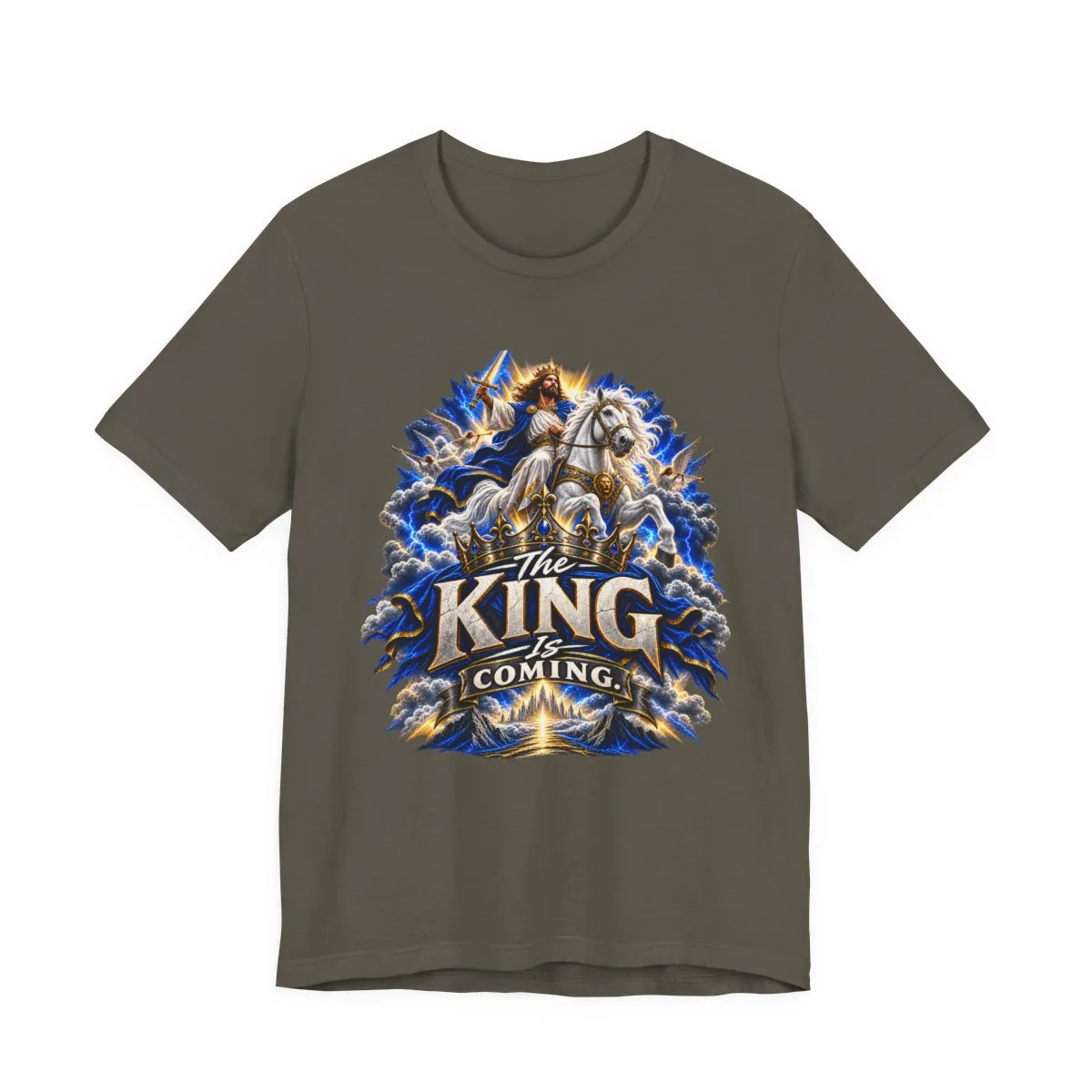 The King Is Coming T-Shirt | Jesus Rider Graphic Tee, Christian Faith Design - other