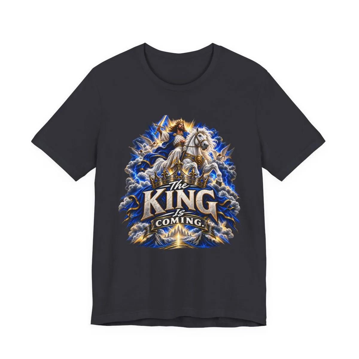 The King Is Coming T-Shirt | Jesus Rider Graphic Tee, Christian Faith Design - other