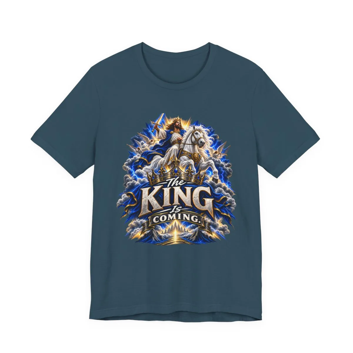 The King Is Coming T-Shirt | Jesus Rider Graphic Tee, Christian Faith Design - other