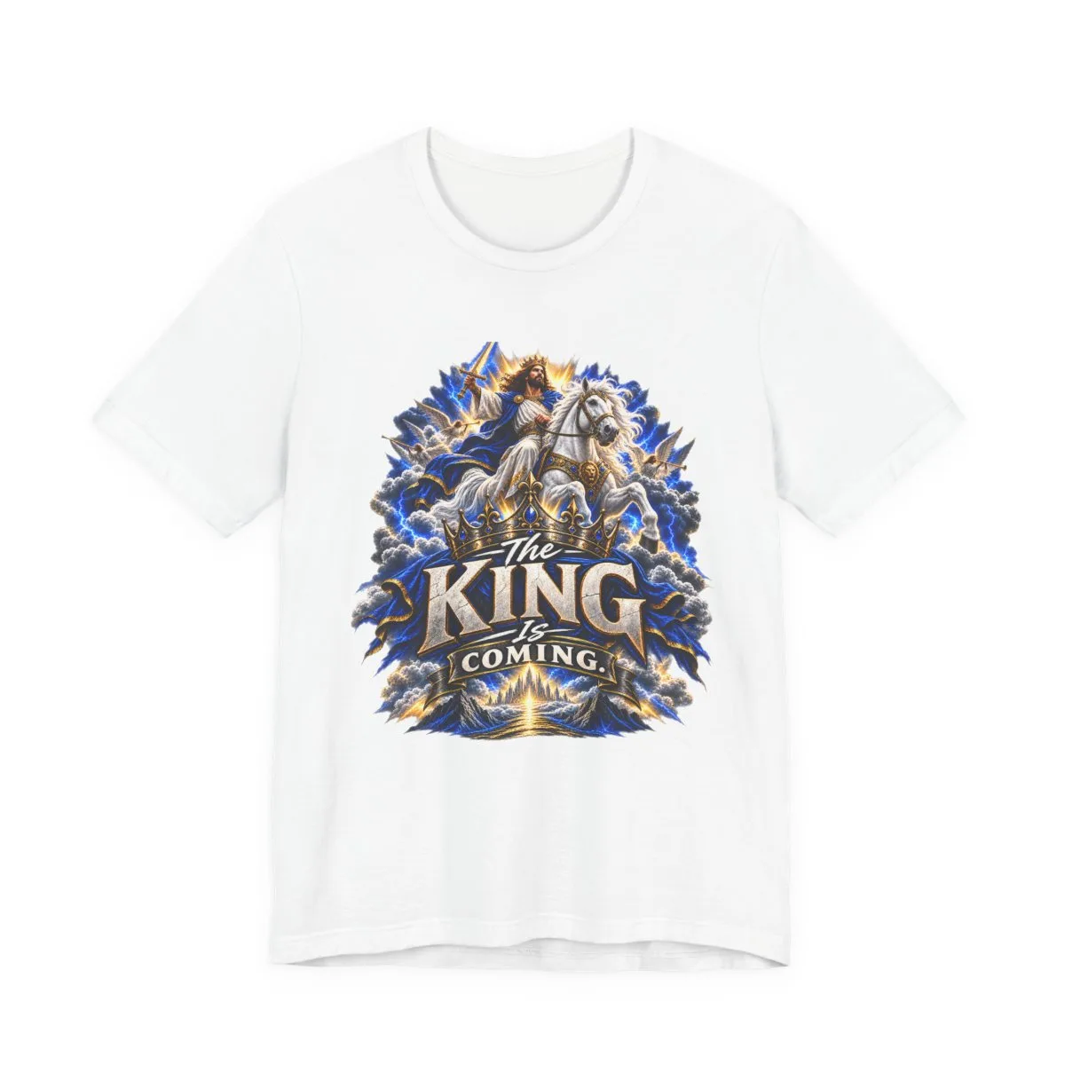 The King Is Coming T-Shirt | Jesus Rider Graphic Tee, Christian Faith Design - other