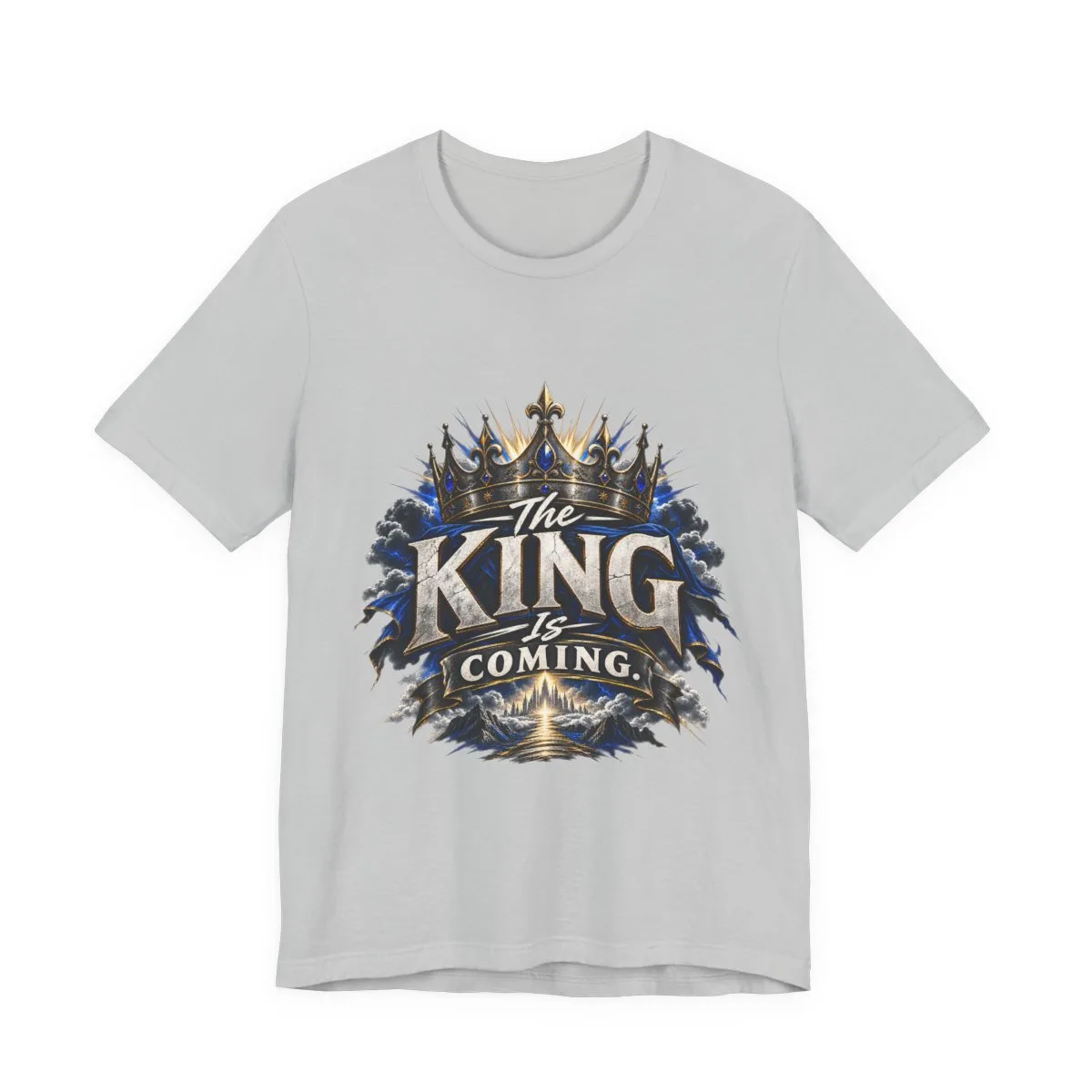 The King Is Coming tee | Crown graphic religious Christian shirt - other