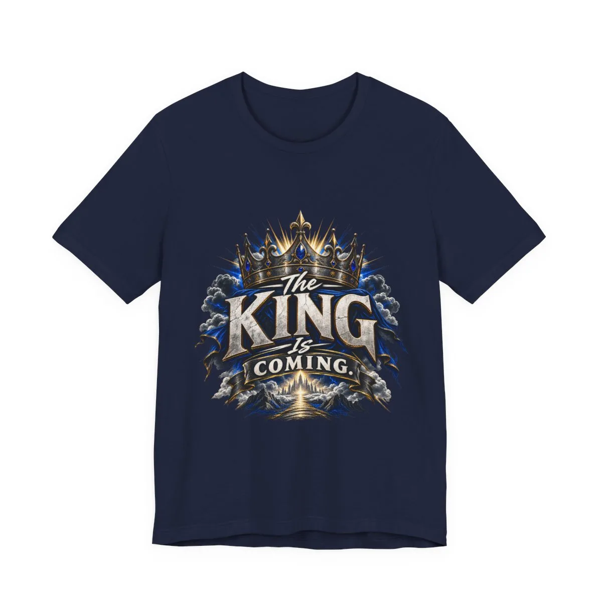 The King Is Coming tee | Crown graphic religious Christian shirt - other