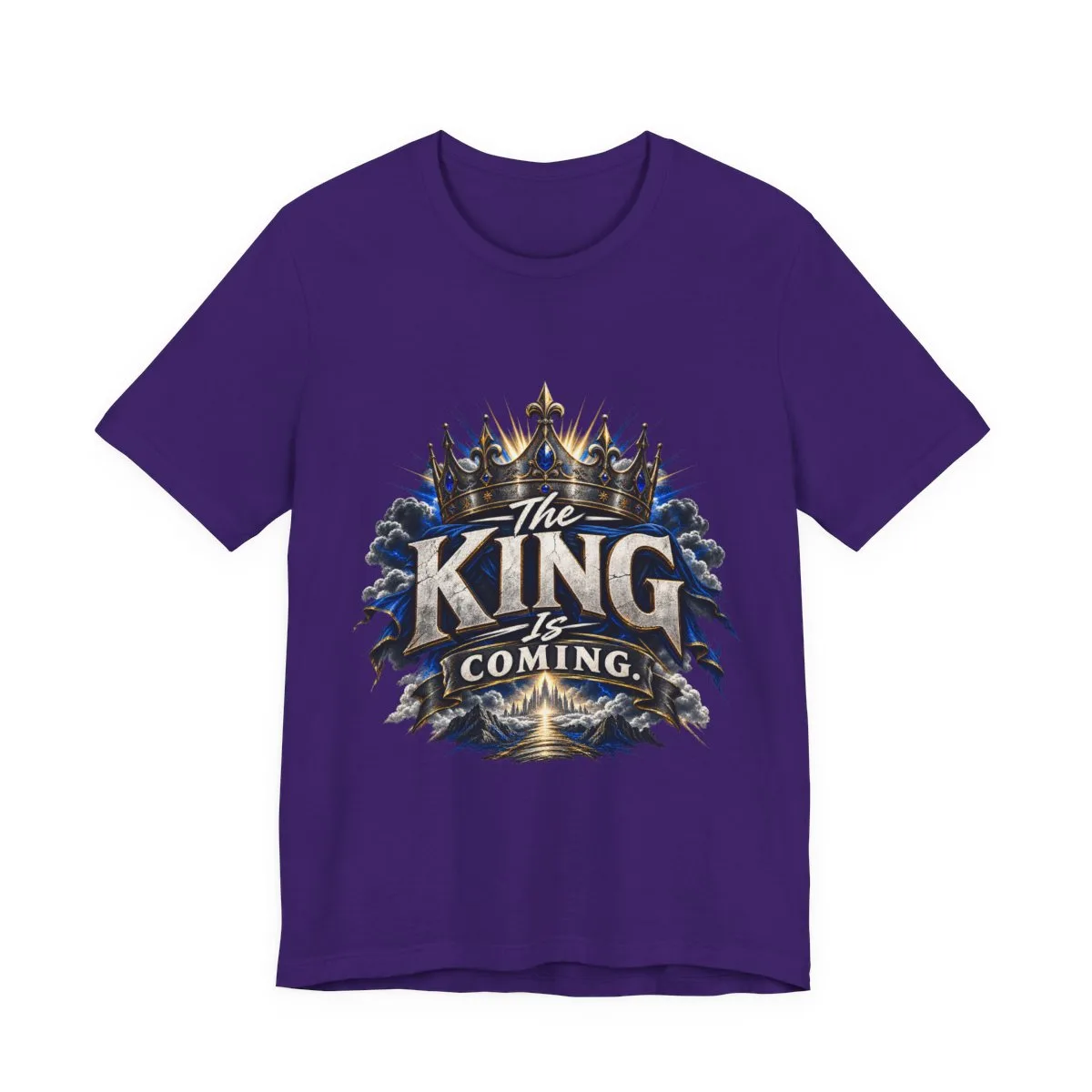 The King Is Coming tee | Crown graphic religious Christian shirt - other