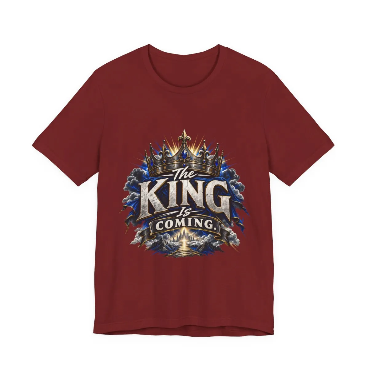 The King Is Coming tee | Crown graphic religious Christian shirt - other