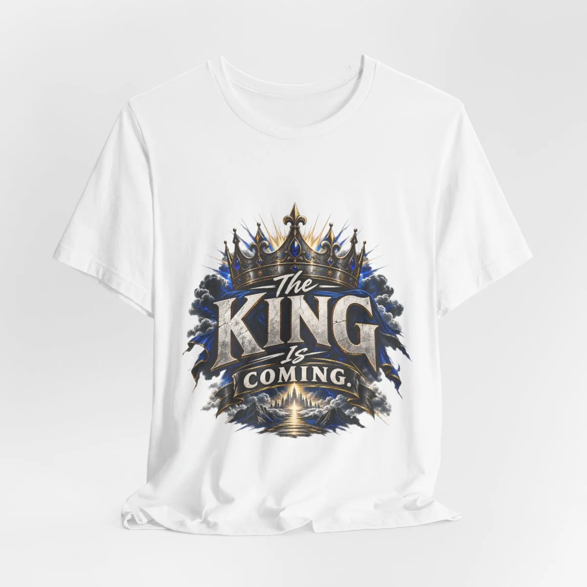 The King Is Coming tee | Crown graphic religious Christian shirt - other