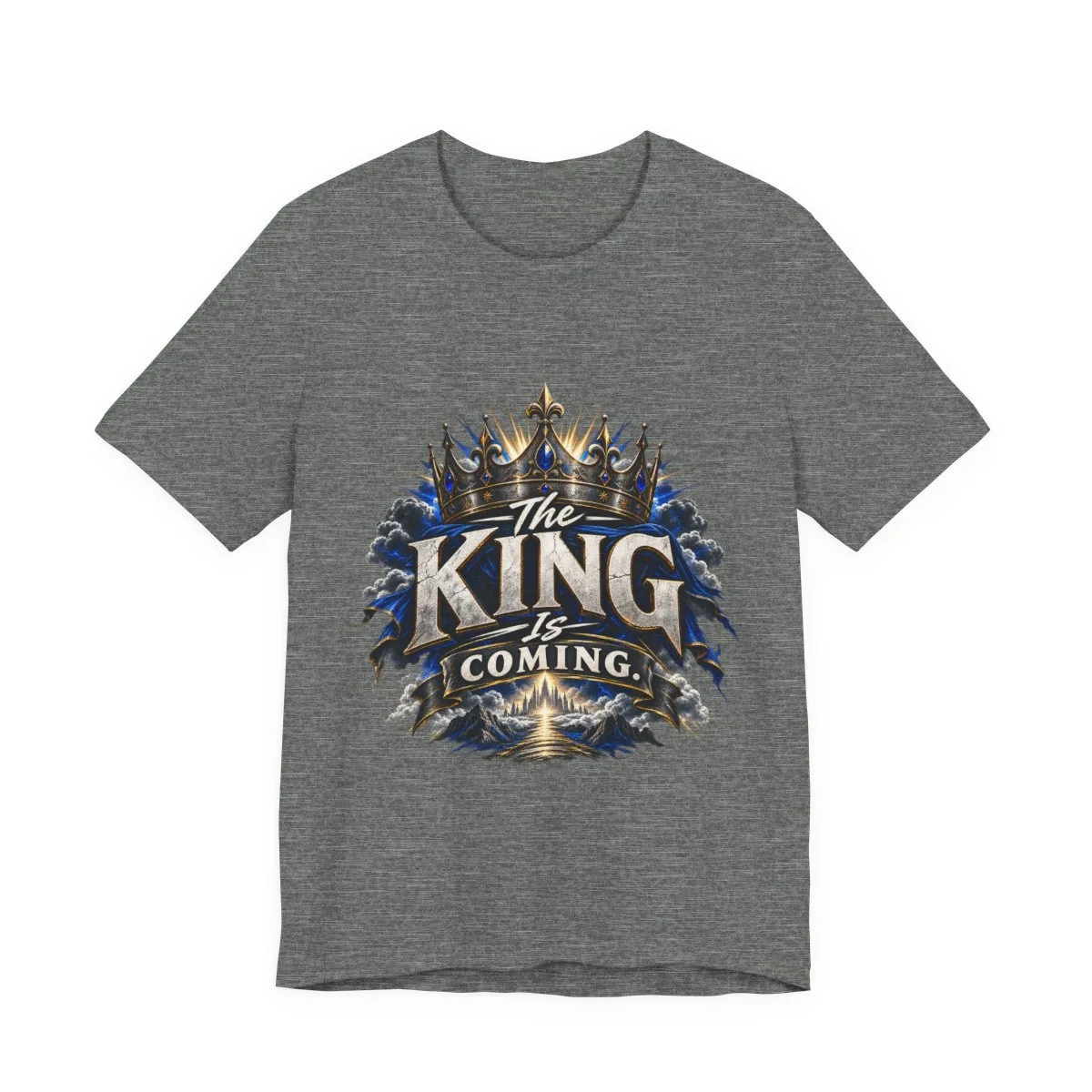 The King Is Coming tee | Crown graphic religious Christian shirt - other