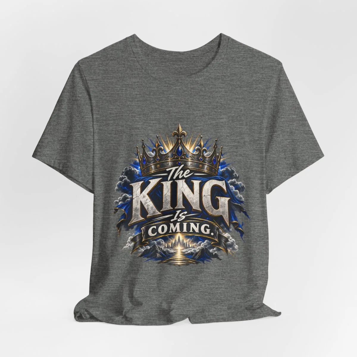 The King Is Coming tee | Crown graphic religious Christian shirt - other