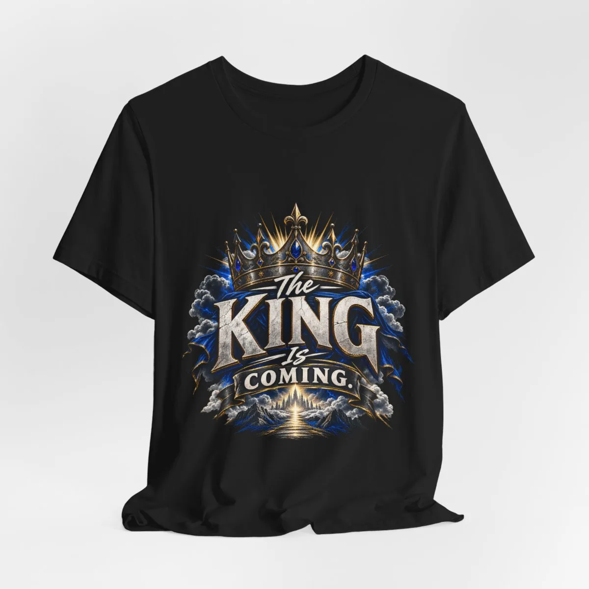 The King Is Coming tee | Crown graphic religious Christian shirt - other