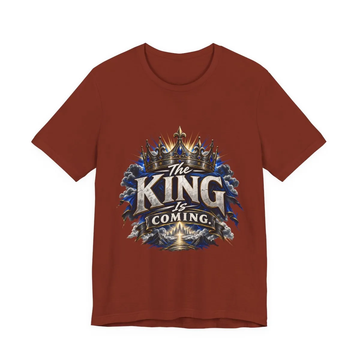 The King Is Coming tee | Crown graphic religious Christian shirt - other