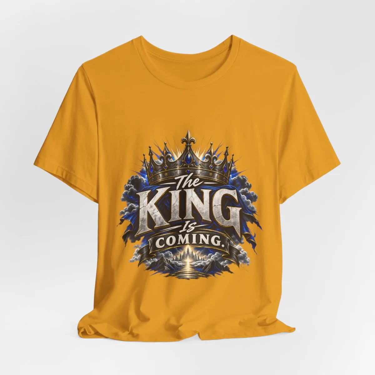 The King Is Coming tee | Crown graphic religious Christian shirt - other