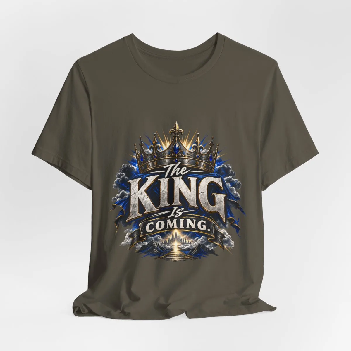 The King Is Coming tee | Crown graphic religious Christian shirt - other