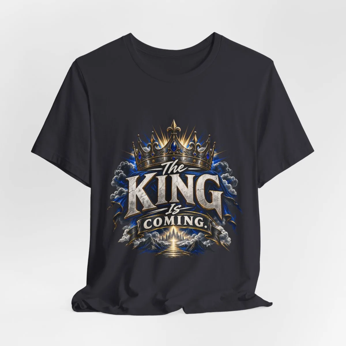 The King Is Coming tee | Crown graphic religious Christian shirt - other