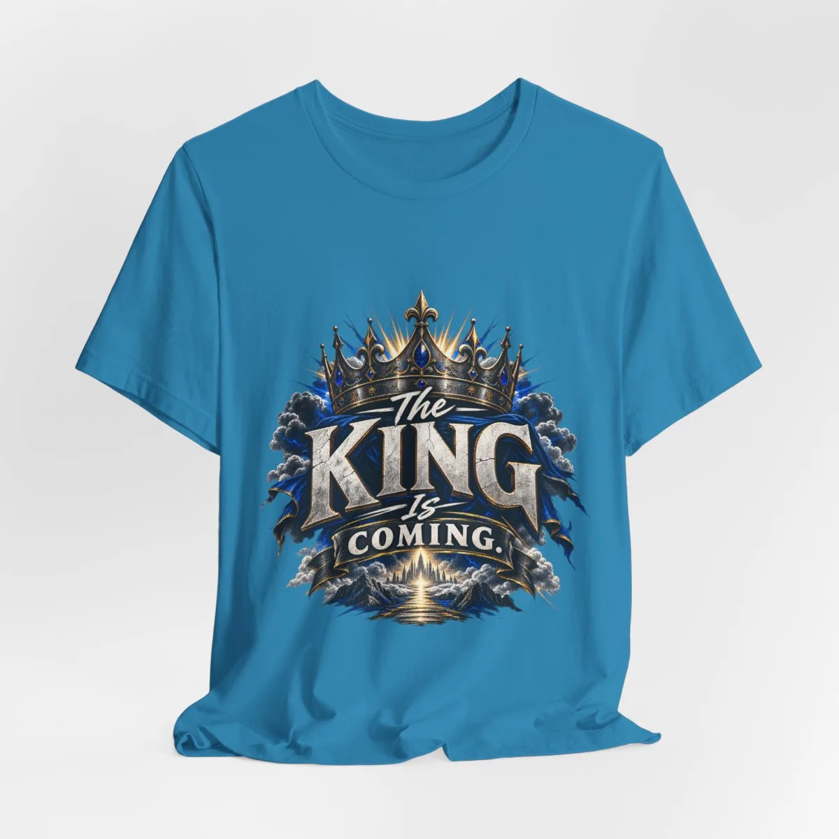 The King Is Coming tee | Crown graphic religious Christian shirt - other