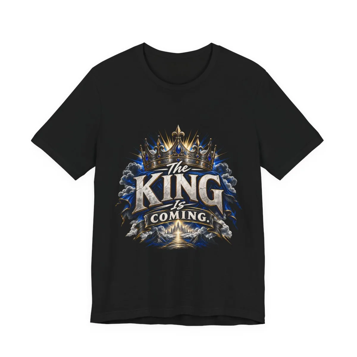 The King Is Coming tee | Crown graphic religious Christian shirt - other