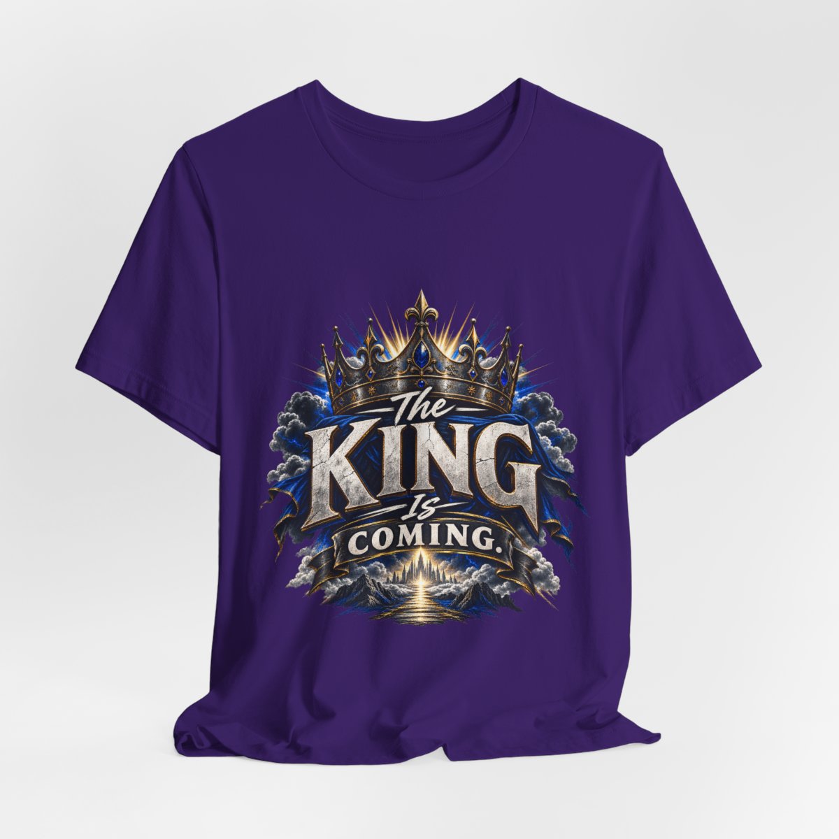 The King Is Coming tee | Crown graphic religious Christian shirt - other