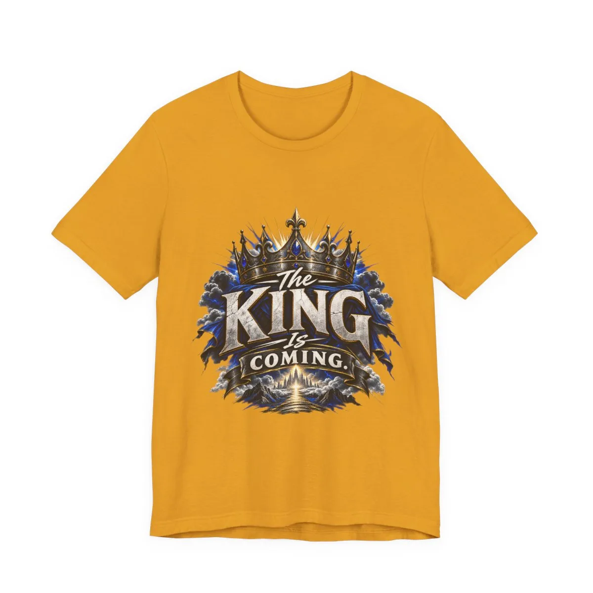 The King Is Coming tee | Crown graphic religious Christian shirt - other