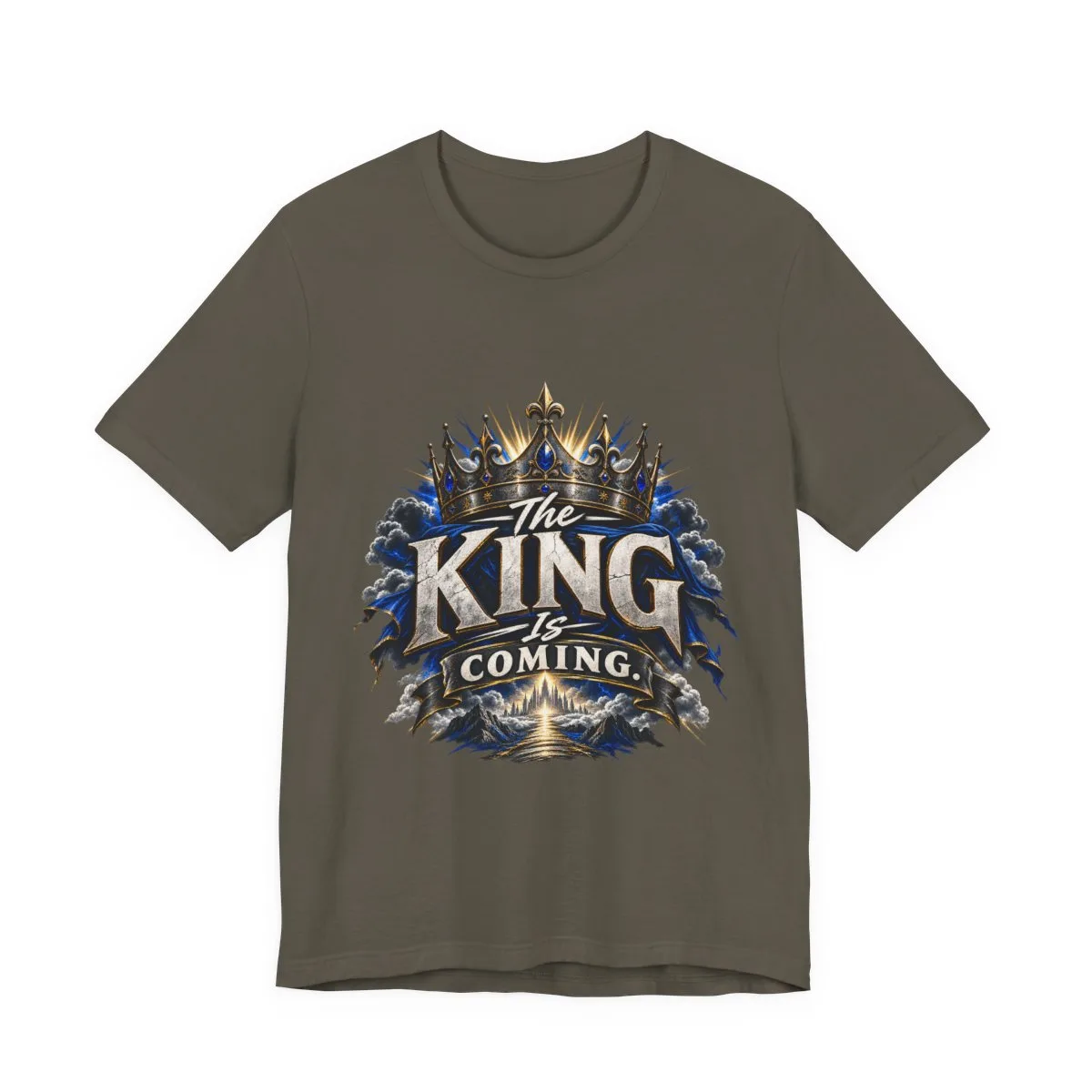 The King Is Coming tee | Crown graphic religious Christian shirt - other