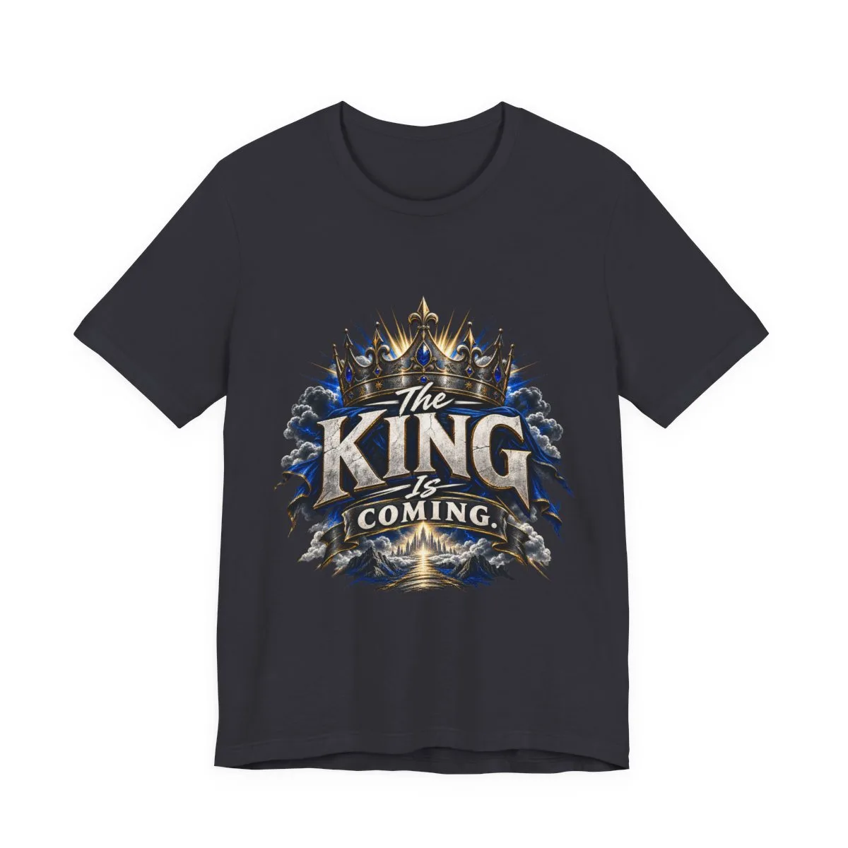 The King Is Coming tee | Crown graphic religious Christian shirt - other