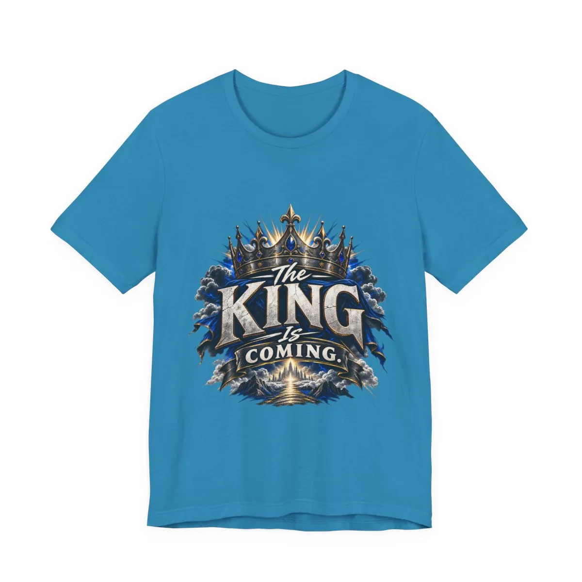 The King Is Coming tee | Crown graphic religious Christian shirt - other