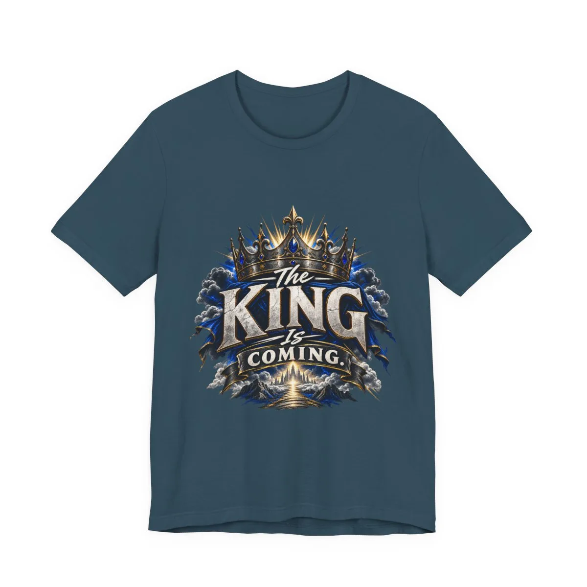 The King Is Coming tee | Crown graphic religious Christian shirt - other