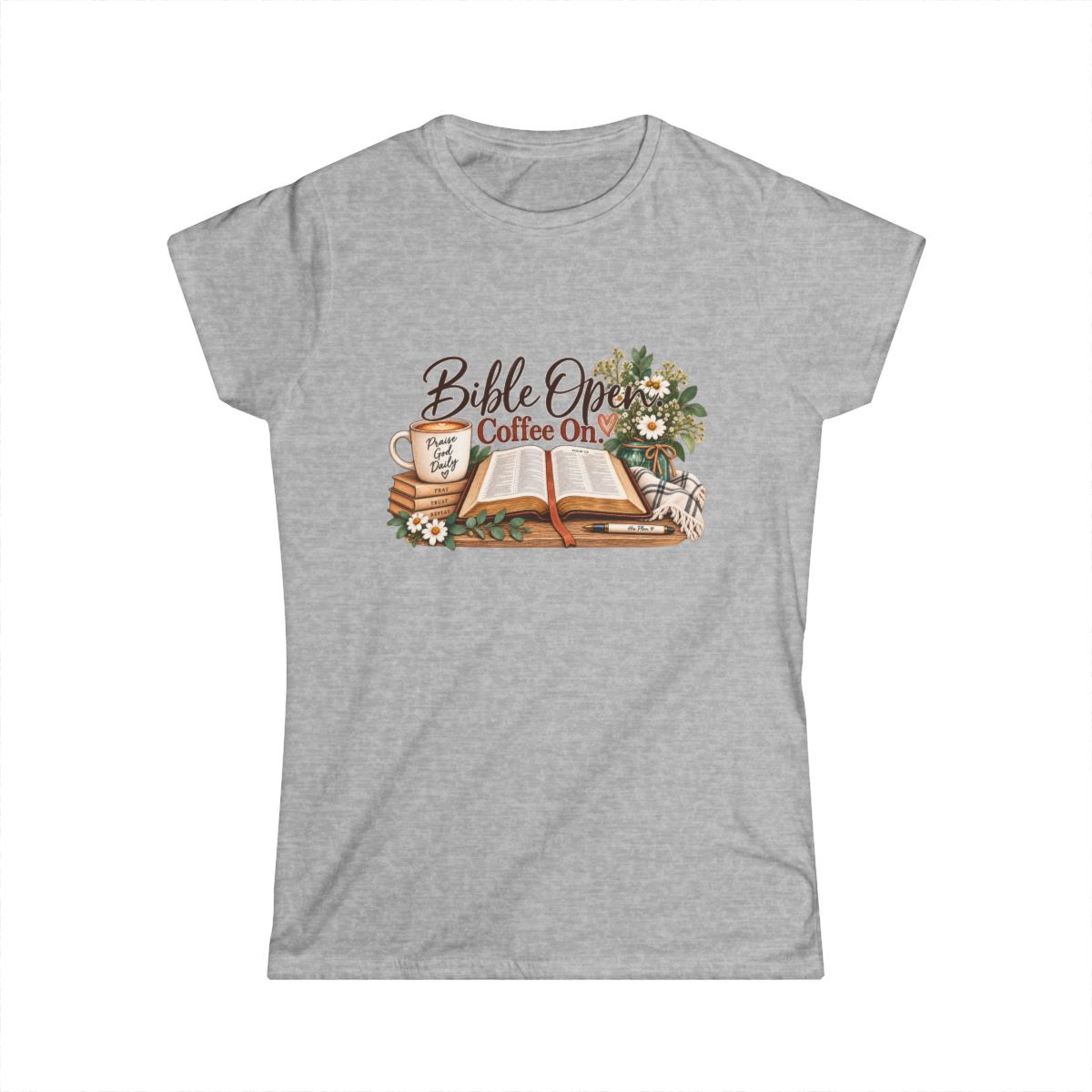 Bible Open. Coffee On. | Women's T-shirt - front