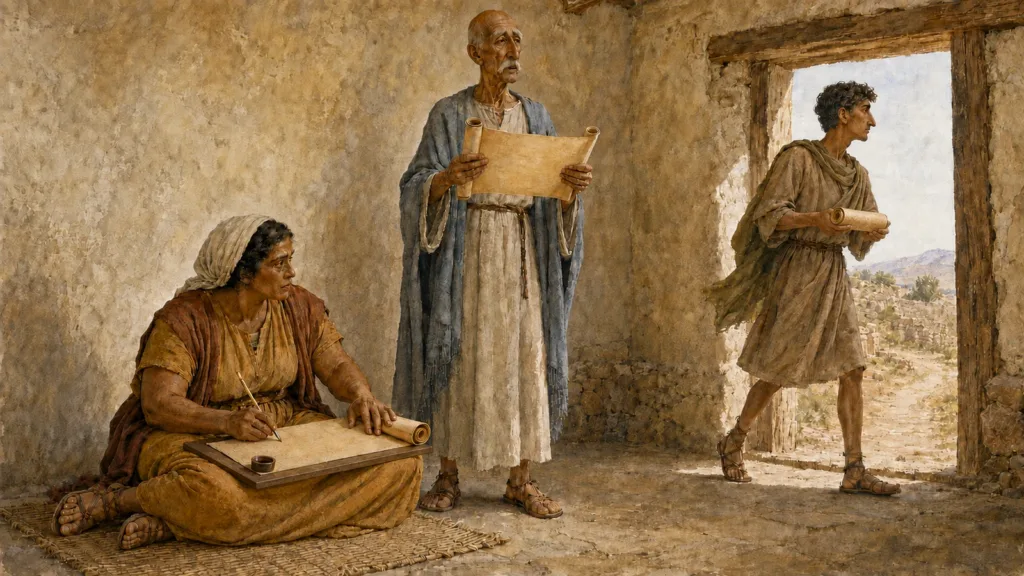An early church reader, copyist, and courier preserve and circulate an apostolic letter