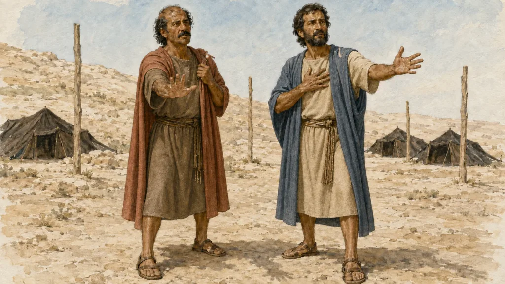 Joshua and Caleb plead with Israel to trust the Lord at Kadesh Barnea